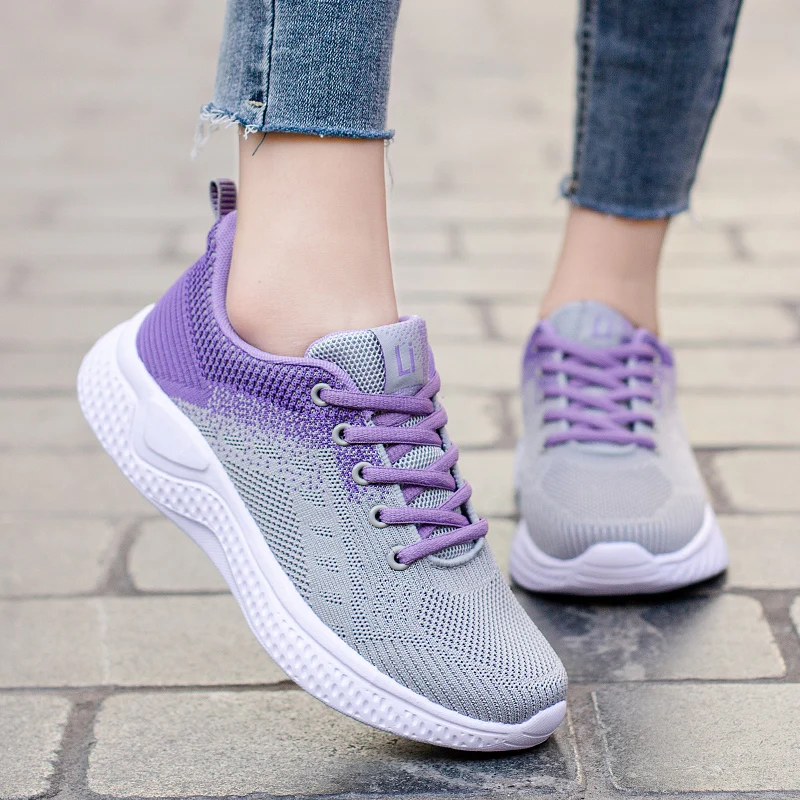 New Tennis Shoes for Womens Breathable Mesh Sneakers Outdoor Antiskid Fitness Trainers Gym Shoes Fashion Sport Shoes