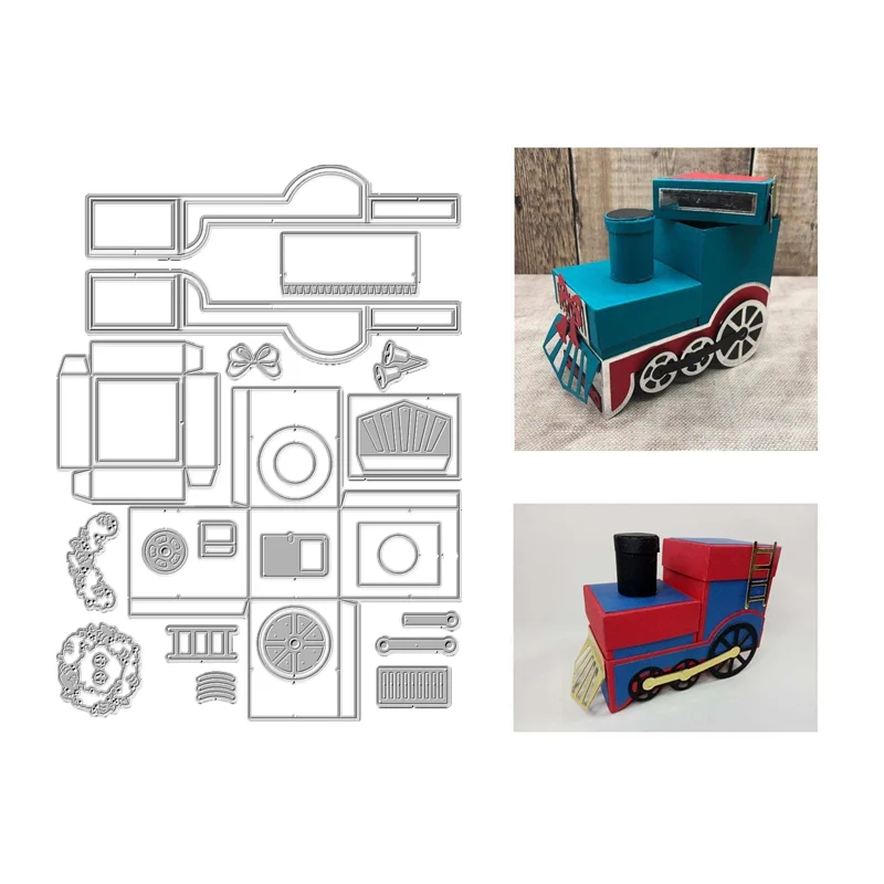 

Halloween Pocket Die Christmas Train Metal Cutting Dies For Scrapbooking Embossing Frame Card Crafts layering coverplate dies