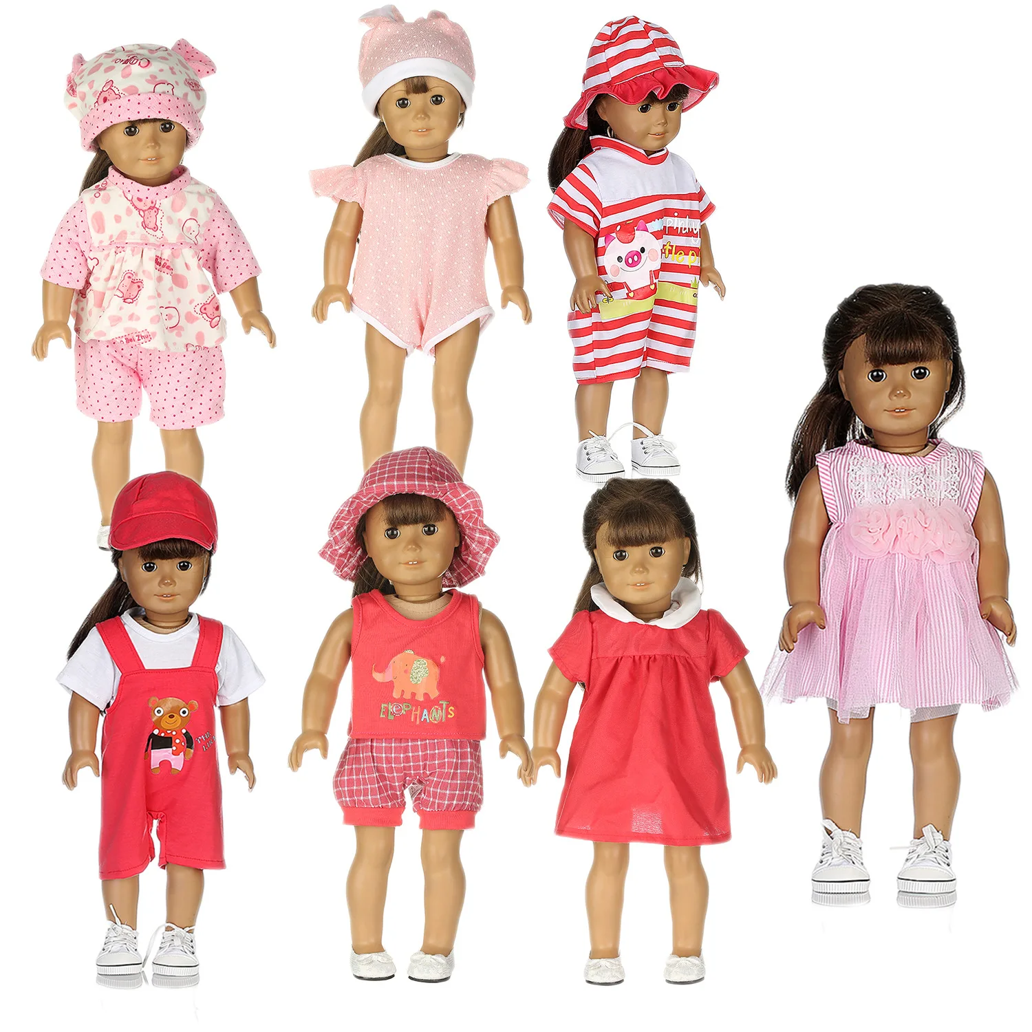 

7 стилей на выбор 1, модная искусственная Одежда для девочек 18 дюймов 43 см, одежда для новорожденных нашего поколения, игрушки для девочек