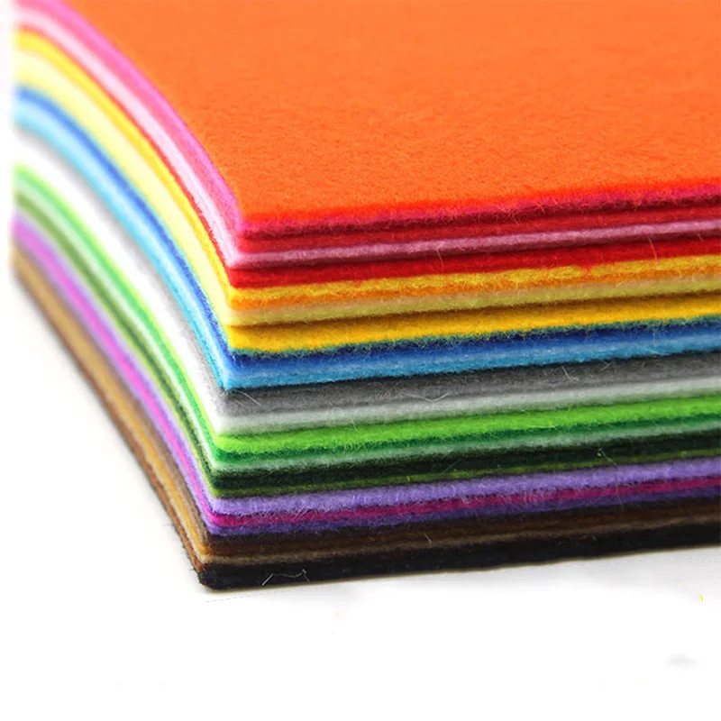 40 colors mix 20-40 цветов 1 мм Нетканая фетровая Полиэстеровая ткань DIY Детские принадлежности для материал для изготовления кукол аксессуары 20-40 шт./компл - Цвет: 40 colors mix