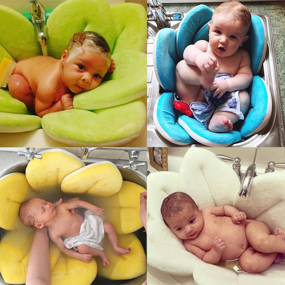 Коврик для ванны и коврик новорожденного ребенка душа с цветущим цветком