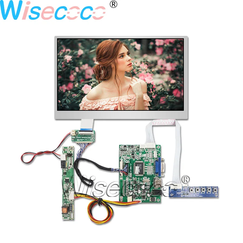 Wisecoco 10 1 дюймов 1280*720 IPS 750 нит ЖК-экран с VGA 40 pin LVDS CCFL инверторная плата драйвера для