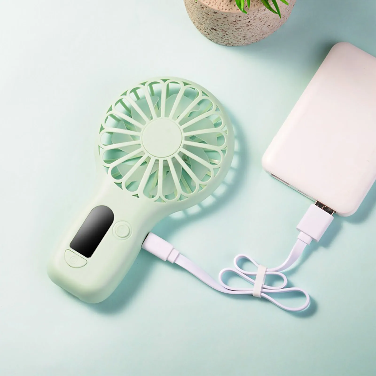 

Portable Hand Fan USB Rechargeable Handheld Mini Fan Wind Power Ultra-quiet And Convenient Portable Cooling Fans