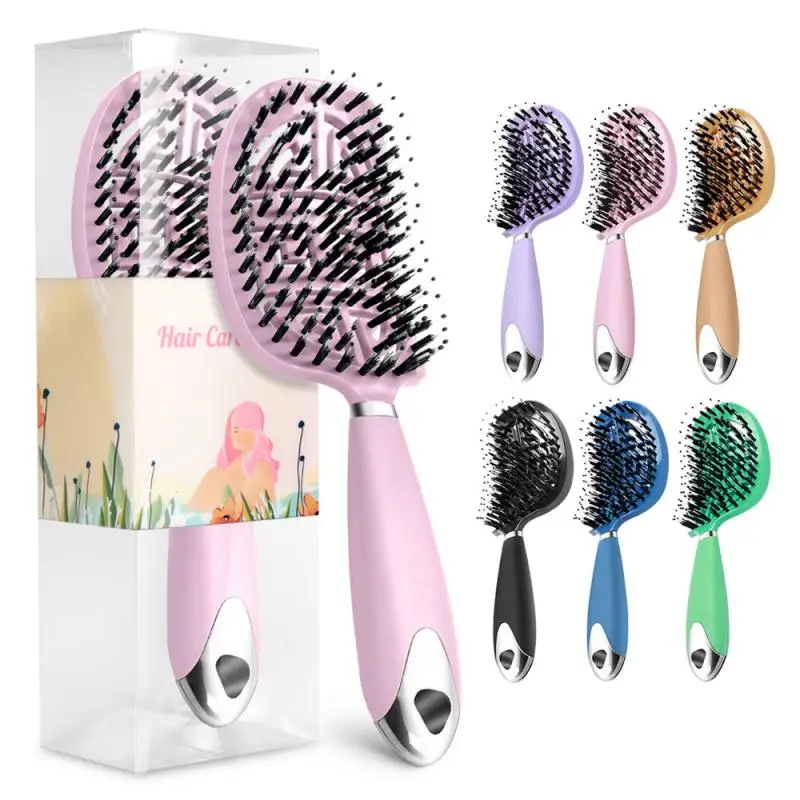

Borstel Brosse Detangling Hair Brush Nylon Hoofdhuid Massage Haar Kam Vrouwen Nat Cur Haar Borstel Professionele Kappers Styling