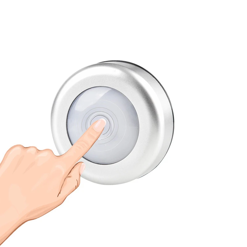 3LED ночной Светильник Батарея приведенный в действие мини Беспроводной Нажмите