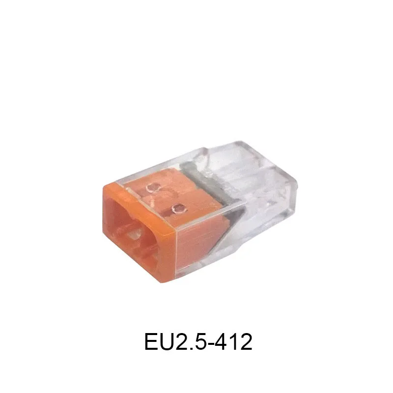 

10/20 pcs/lots EU2.5-412 Push Wire For Junction box Hard Wire Cable Connector Electric Wiring Plug Compact Quick Block Terminal