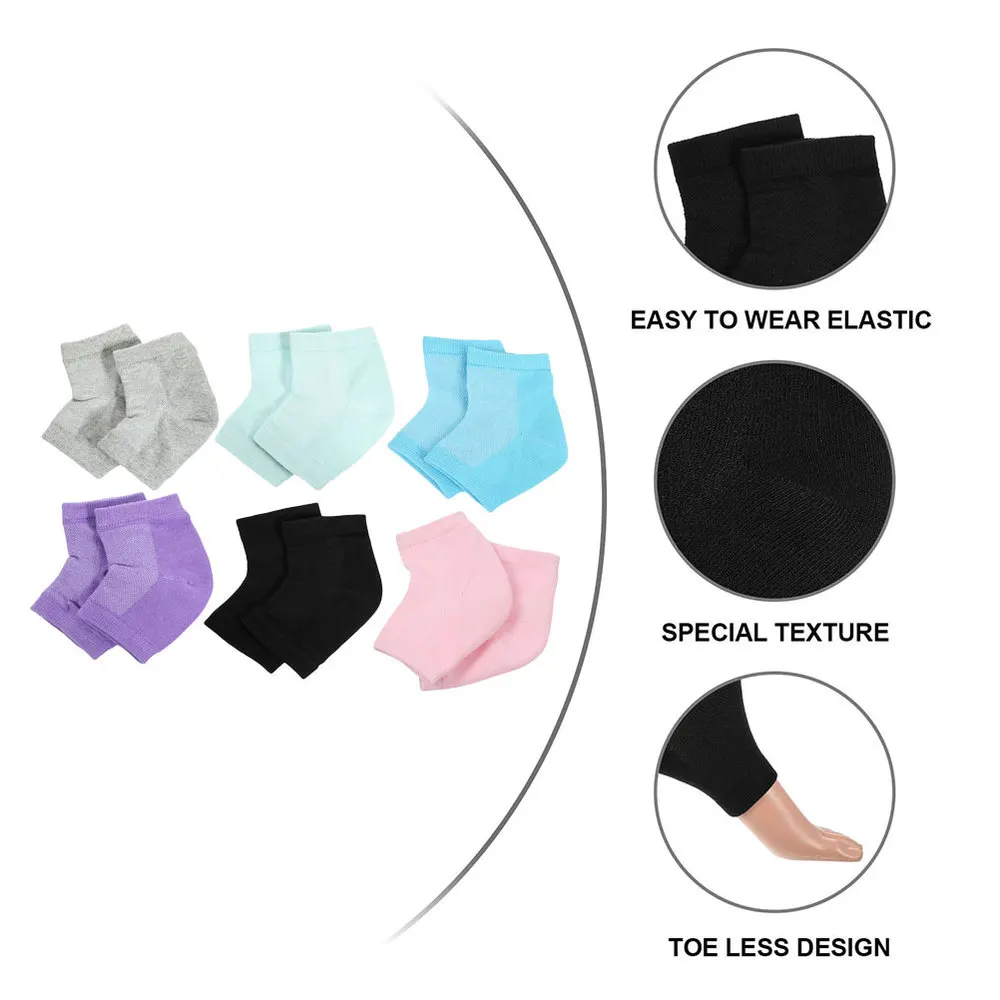 

6 Pairs Heel Protector Socks Heel Socks Heel Moisturizing Socks