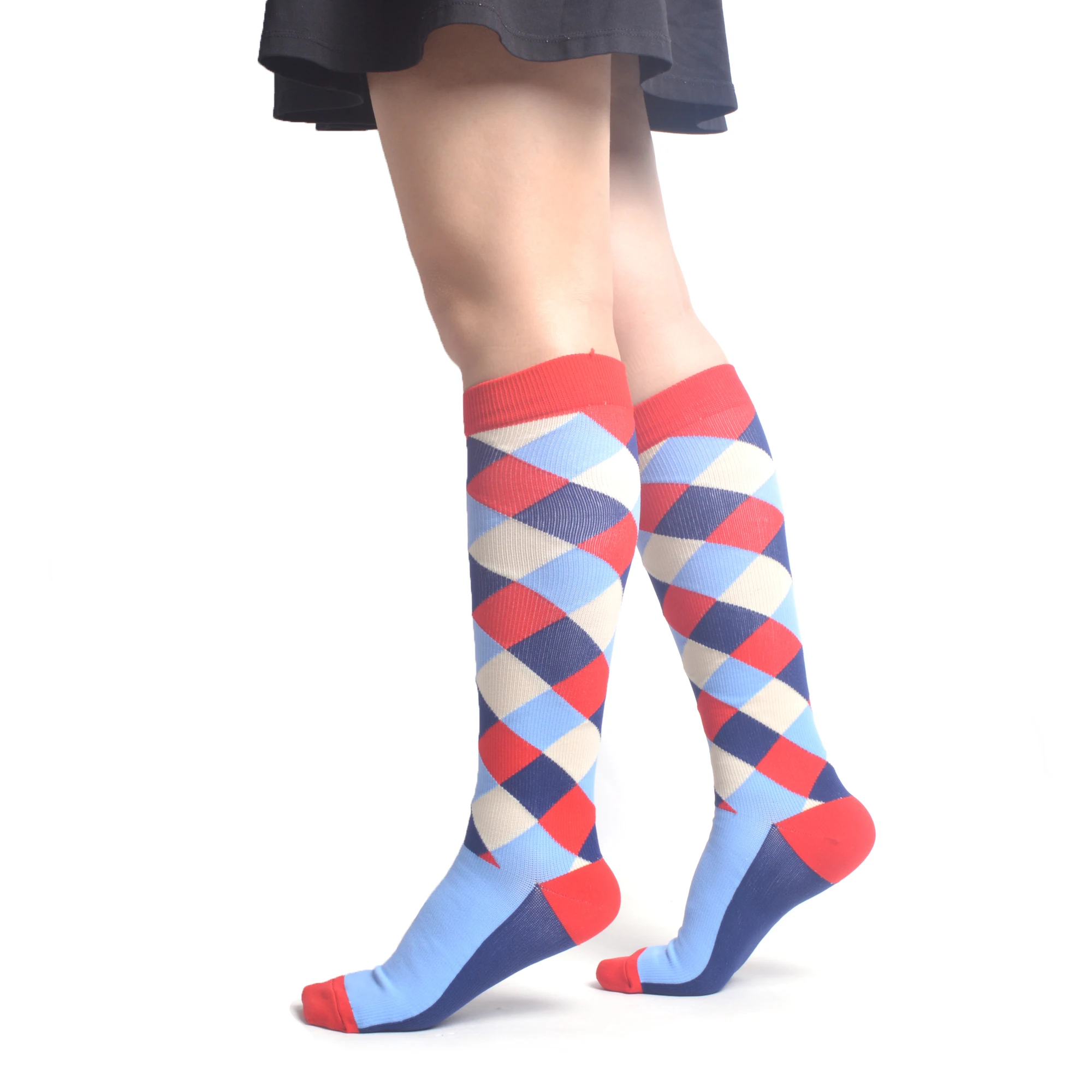 SANZETTI 4 пары женских носков Hayyp socksполосатый чесаный хлопок Компрессионные носки