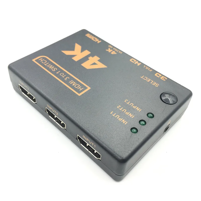 Мини 3 порта s HDMI переключатель 1.4b 4k * 2k 3D Коммутатор сплиттер в 1 выход порт