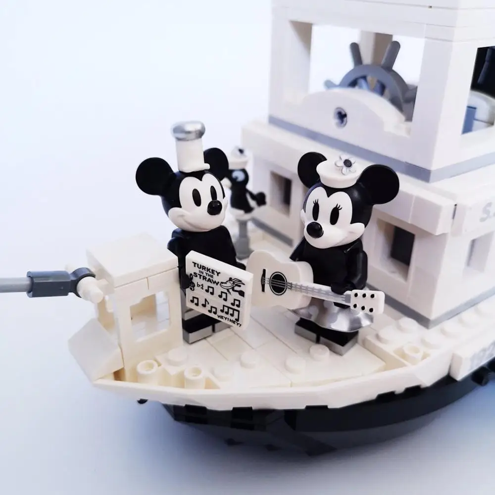 Новые идеи Steamboat Willie Совместимость с 21317 16062 строительные блоки lepinblocks lepining
