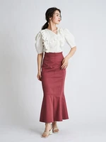 2021 summer new japanese style medium length skirt high waist fishtail skirt hip skirt one step skirt