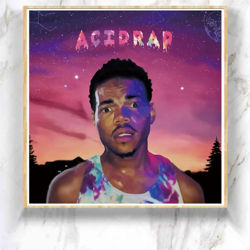 Картина на заказ Chance The Rapper Acid Rap художественный плакат печать Декор стен 12x12 24x24