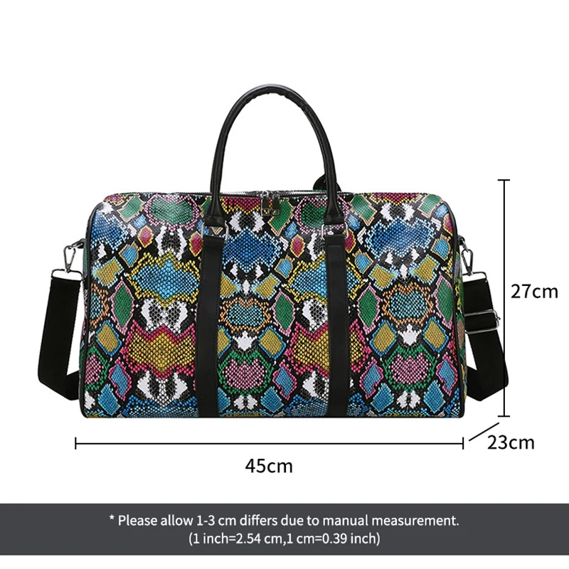 

Casual Portable PU Travel Bag Large Capacity WaterProof Weekend Bag for Outdoor Leisure Multifunctional Big Shoulder Bag XA734M