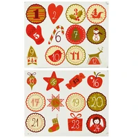 4 sets advent calendar stickers number 1 24 round labels sticker count down to christmas gift packaging merry xmas decoration