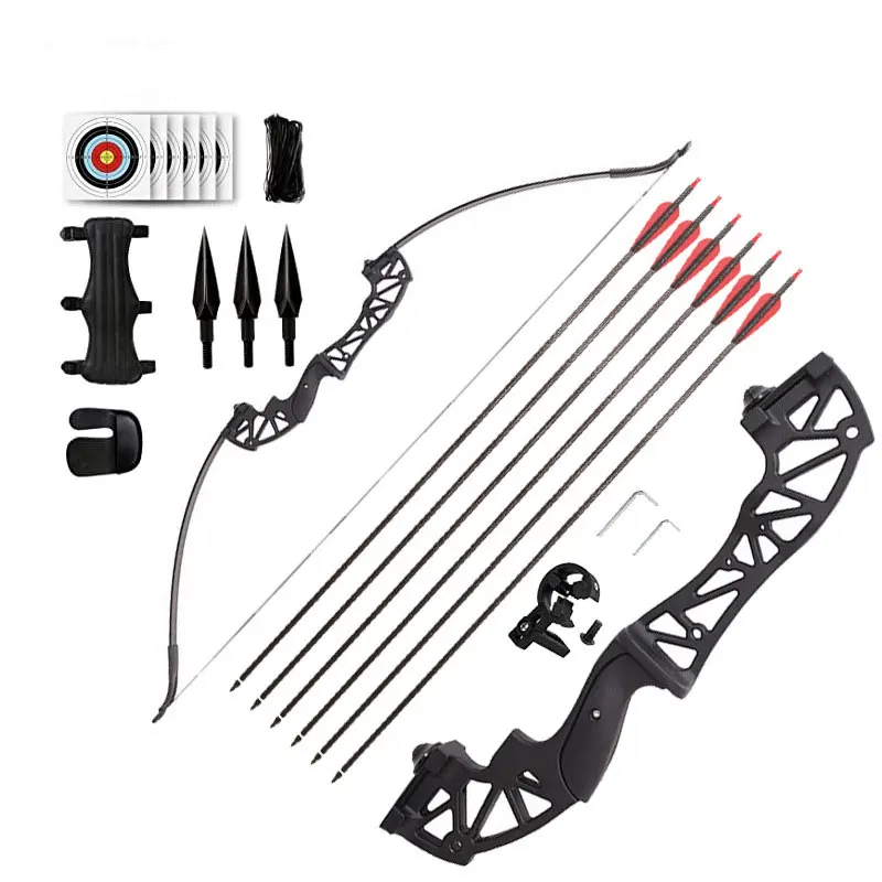 

40lbs Archery Bow Hunting Longbow for Outdoor Practice Target Shooting Fishing Sport Games Adult Recurve Bow Practice Archery