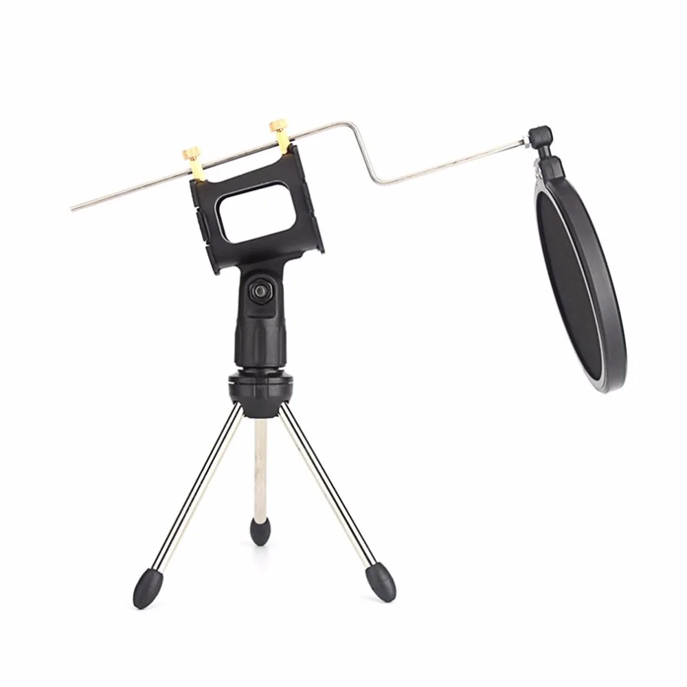 Регулируемый Студийный микрофон штатив Трипод складной настольный держатель