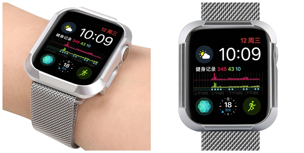 Чехол из поликарбоната для Apple Watch 4, 40 мм, 44 мм, защитный чехол для iWatch 5, 40, 44 мм, бампер для часов, Жесткая Броня, защитная рамка, серия 4