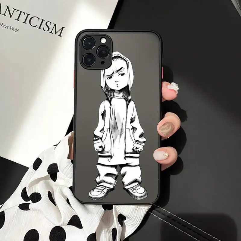 

The Boondocks design pattern luxury Phone Cases coque matte transparent For iphone 7 8 11 12 plus mini x xs xr pro max cover