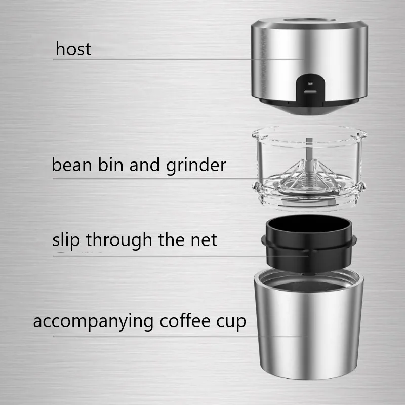 

Portable Stainless Steel Electric Coffee Grinder Mini Hand Handmade Coffee Bean Burr Grinders Mill Kitchen Tools Grinders Cocina