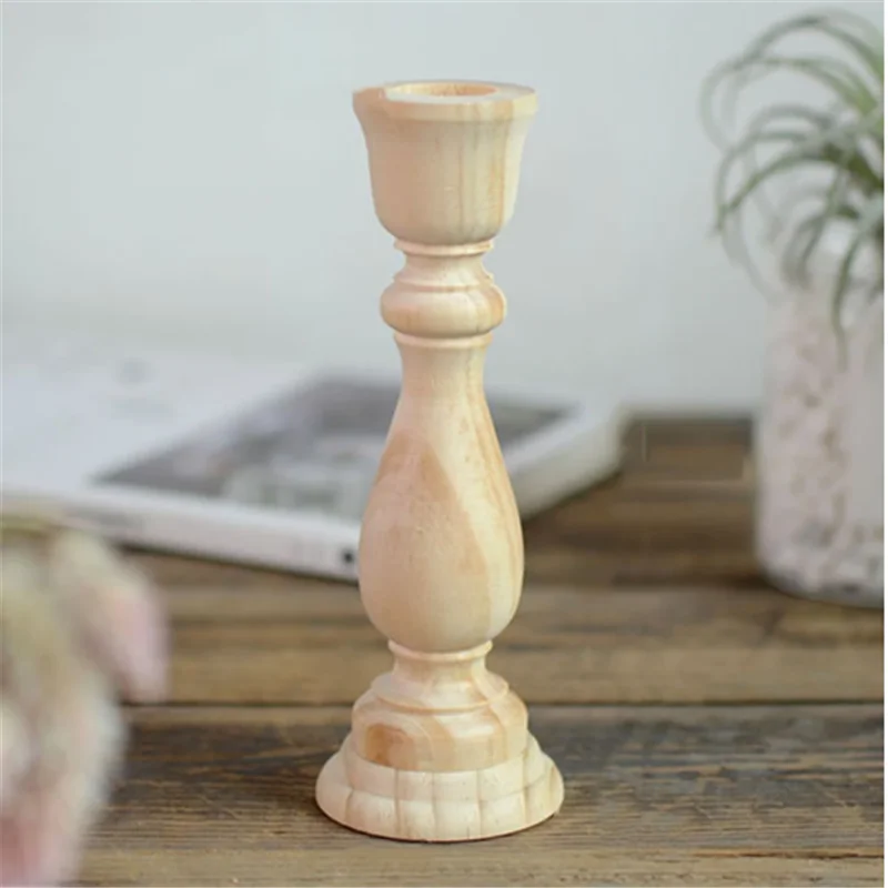 

Wood Candle Holder For Wedding Decorations Candlestick Decorative Nordic Candle Stand Restaurant Bar Candlestick Decoration