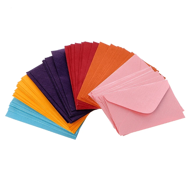 

50Pcs Retro Blank Mini Paper Envelopes Wedding Party Invitation Greeting Cards Gift L41E