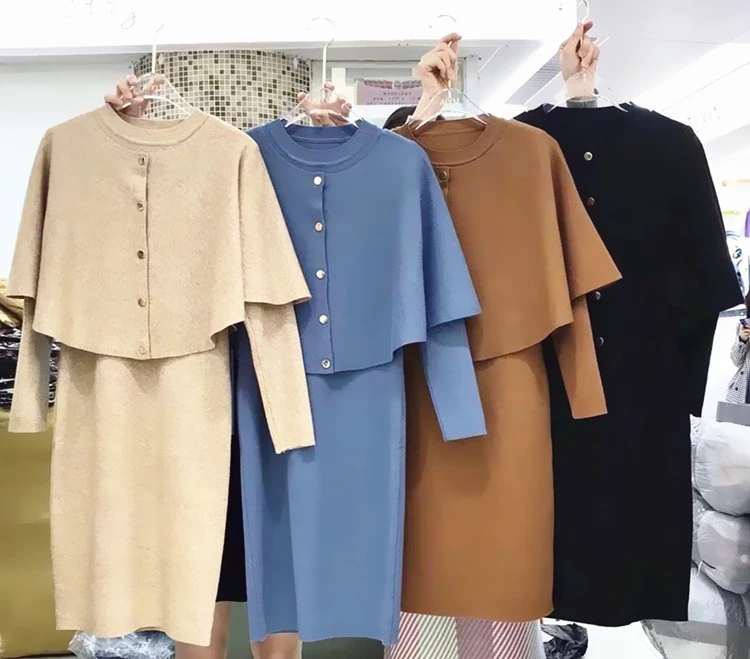 Накидка с капюшоном + Длинные рукава осенние платья для беременных зимняя