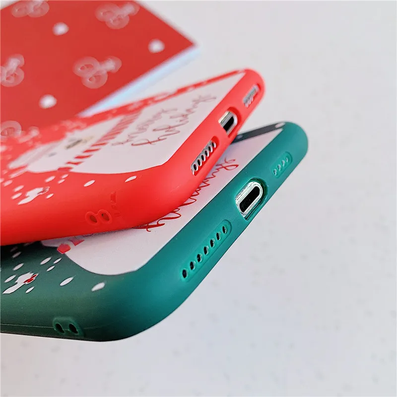 Милый мультяшный чехол с рождественским оленем и снеговиком для iphone 11 Pro XS Max X XR 7 8