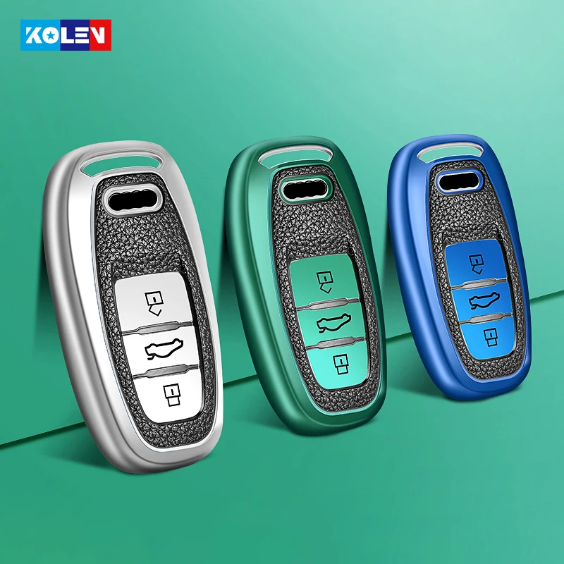 Кожа + ТПУ все включено чехол ключа дистанционного управления автомобилем для Audi