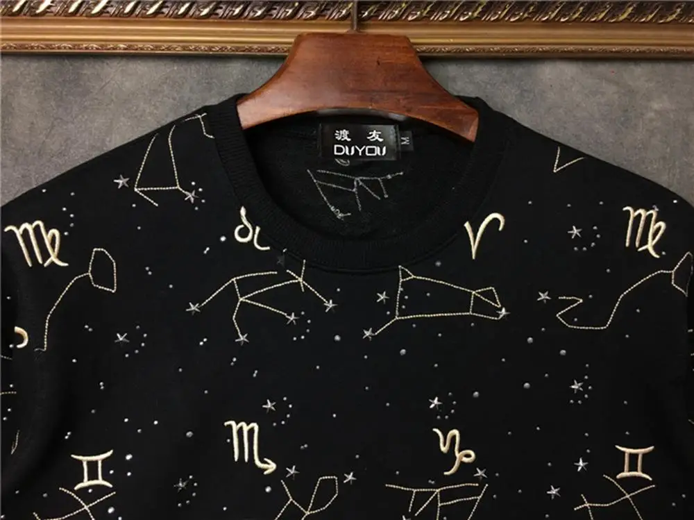 Новинка осенне зимняя Толстовка DUYOU свитшот Мужская брендовая одежда