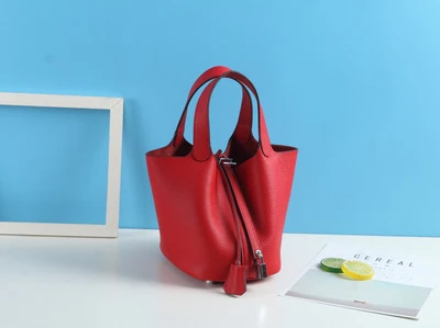 Burgundy Unua amo Brand Women Handbags Fashion High Capacity Basket Bag Ladies Luxury Genuine Leather Bucket Totes Hand Bags - Цвет: Burgundy