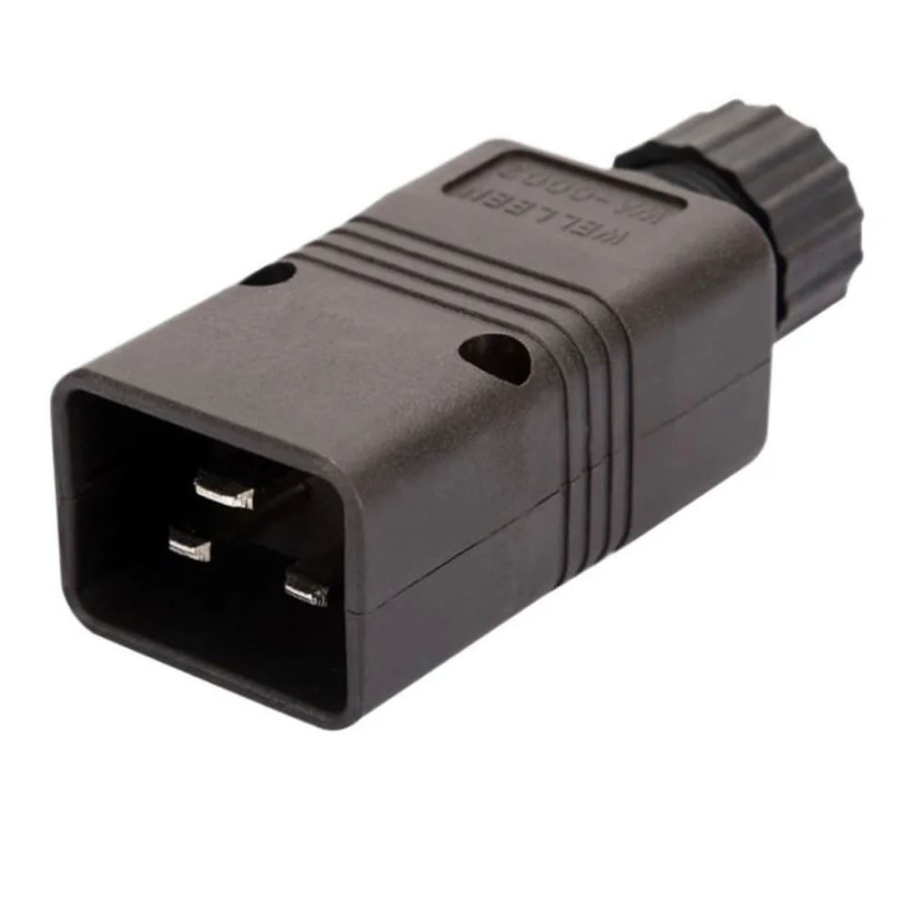 Универсальный адаптер питания черный 16 А 250 В медь IEC320-C19/C20 PDU штепсельная розетка