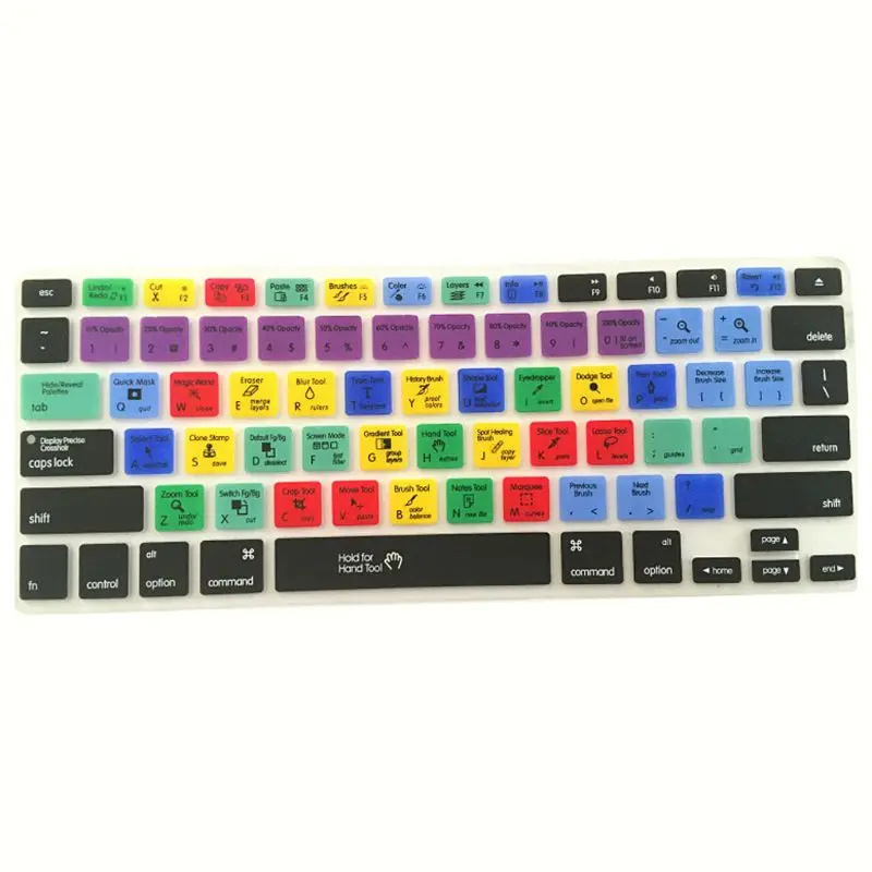 

English Adobe Photoshop Shortcut Keys Keyboard Protector Keyboard Covers P82A