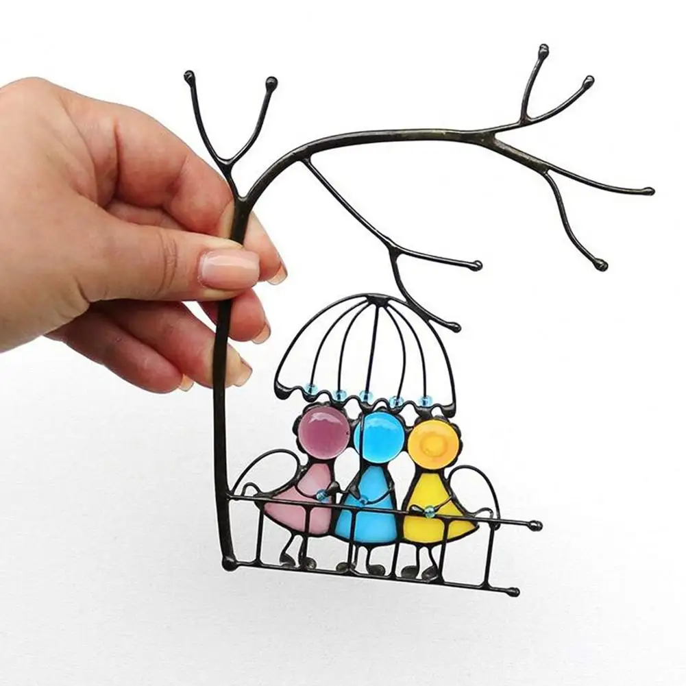 

Angel Couple Window Exquisite Ornaments Unique Design Cute Wall Hanging Pendants Home Decoration