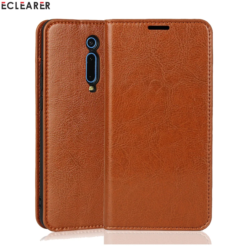 Чехол-Кошелек ECLEARER для Xiao mi Red mi K20/Pro, роскошный чехол из натуральной кожи для Xiaomi mi 9T mi 9 T/Pro, слоты для карт, откидной Чехол