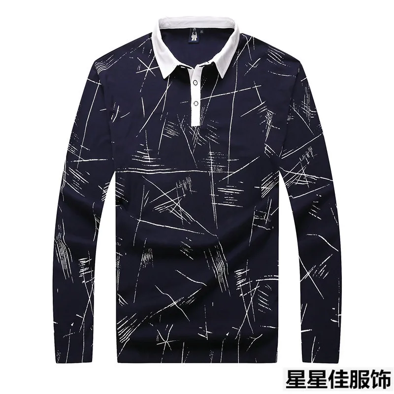 Рубашка-поло мужская в полоску Повседневная модная дизайнерская теннисная