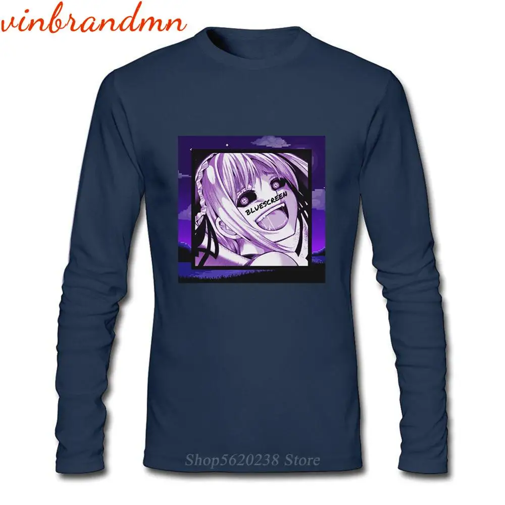 Футболка мужская хлопковая в стиле Харадзюку тенниска вайфу ахегао майка с