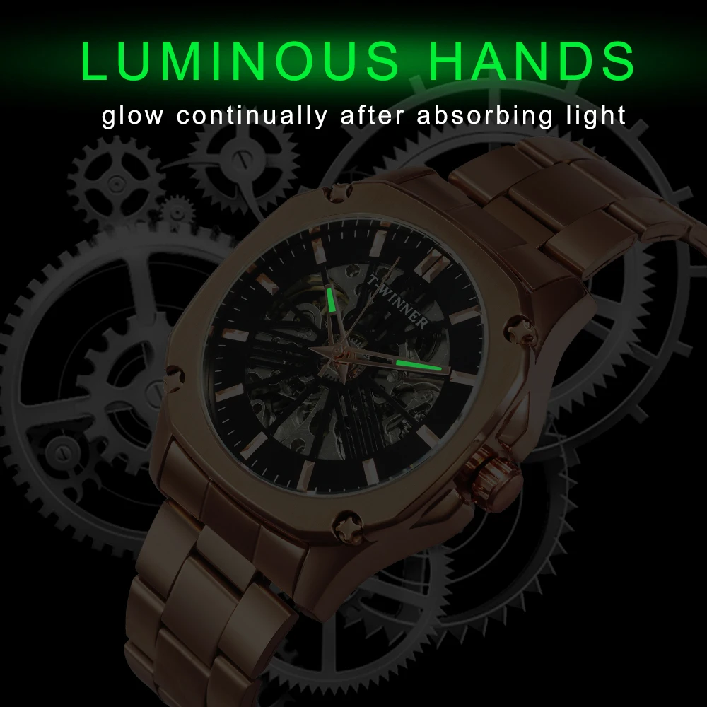 Часы наручные WINNER Мужские механические Автоматические брендовые Роскошные