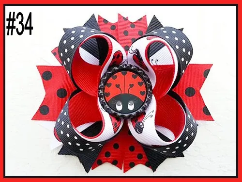 free shipping A group 30pcs 4.5&quot Inspired Boutique Layered Hair Bow character hair bows girl cartoon clips -A | Детская одежда и