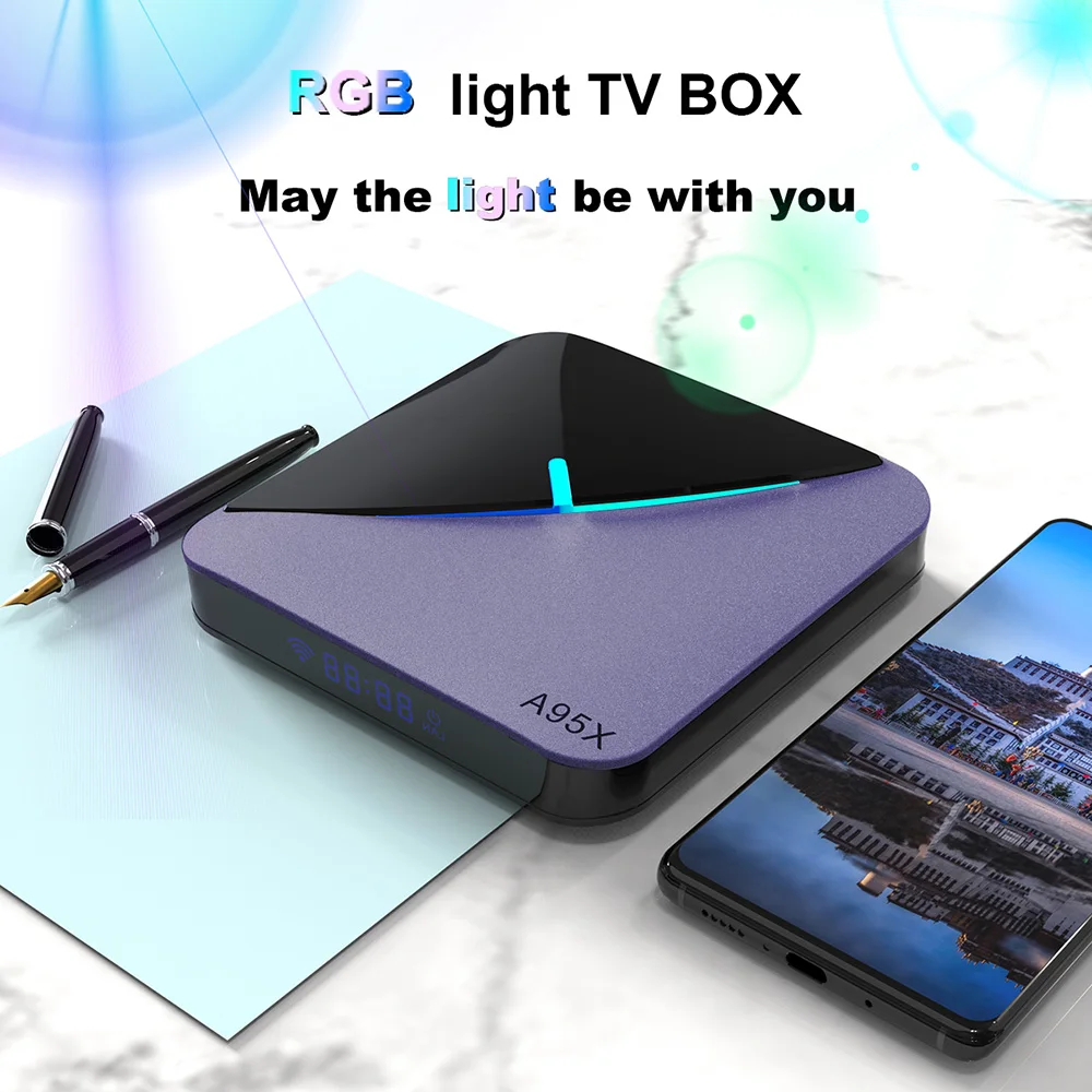 ТВ-приставка VONTAR A95X F3 Air II RGB Android 11 Amlogic 4 Гб RAM 64 ГБ 32 BT Dual Wifi 4K Youtube медиаплеер 2G 16G