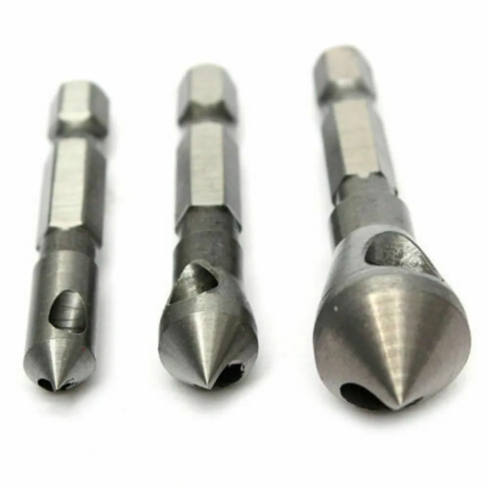 

3Pcs Drill Bits Center Punch Tool Countersink Drill Bit For Countersink