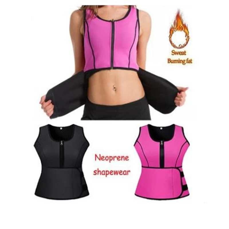 

Теплый спортивный жилет на молнии, пояс для живота, Неопреновая Женская одежда для коррекции фигуры, талия