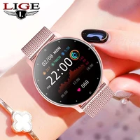 lige 2021 new women smart watch men color screen full touch fitness tracker bluetooth call smart clock ladies smart watch women