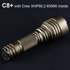 Самая мощная светодиодная вспышка светильник колонна C8 + XHP50.2 6500K Led Внутри Linterna фонарик велосипедный фонарь для кемпинга Рыбная ловля 18650 вспышка светильник Рабочая лампа