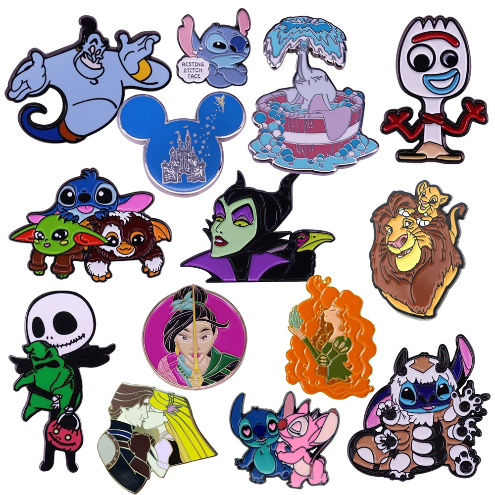 Милые Креативные эмалированные значки LT854 с изображением короля льва для рюкзака