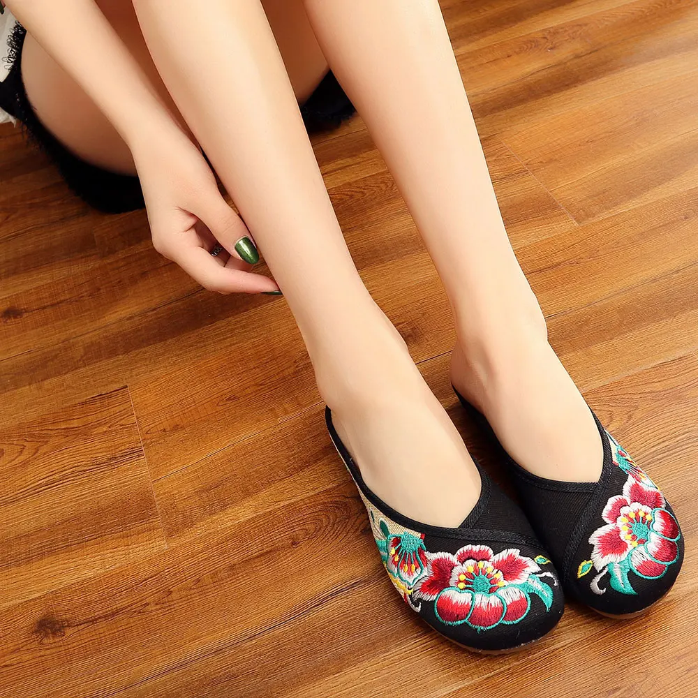 Тапочки Veowalk ручной работы из льна и хлопка женские повседневные Элегантные