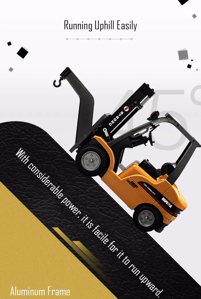 RC вилочный погрузчик HUINA 577 2,4G 8 CH RC электрический грузовик металл пластик Дистанционное управление грузовик, инженерный транспорт игрушки для мальчиков
