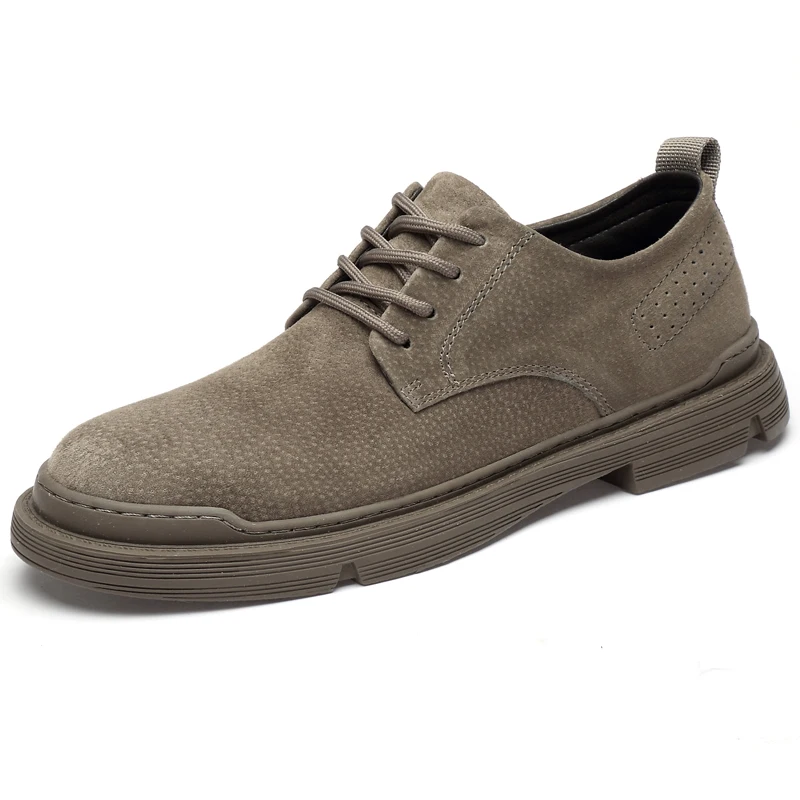

New Men Casual Shoes Spring Autumn Suede Men's Shoes Fashion Business Designer Leather Shoes Outdoor Tooling Brand Mens Sneakers