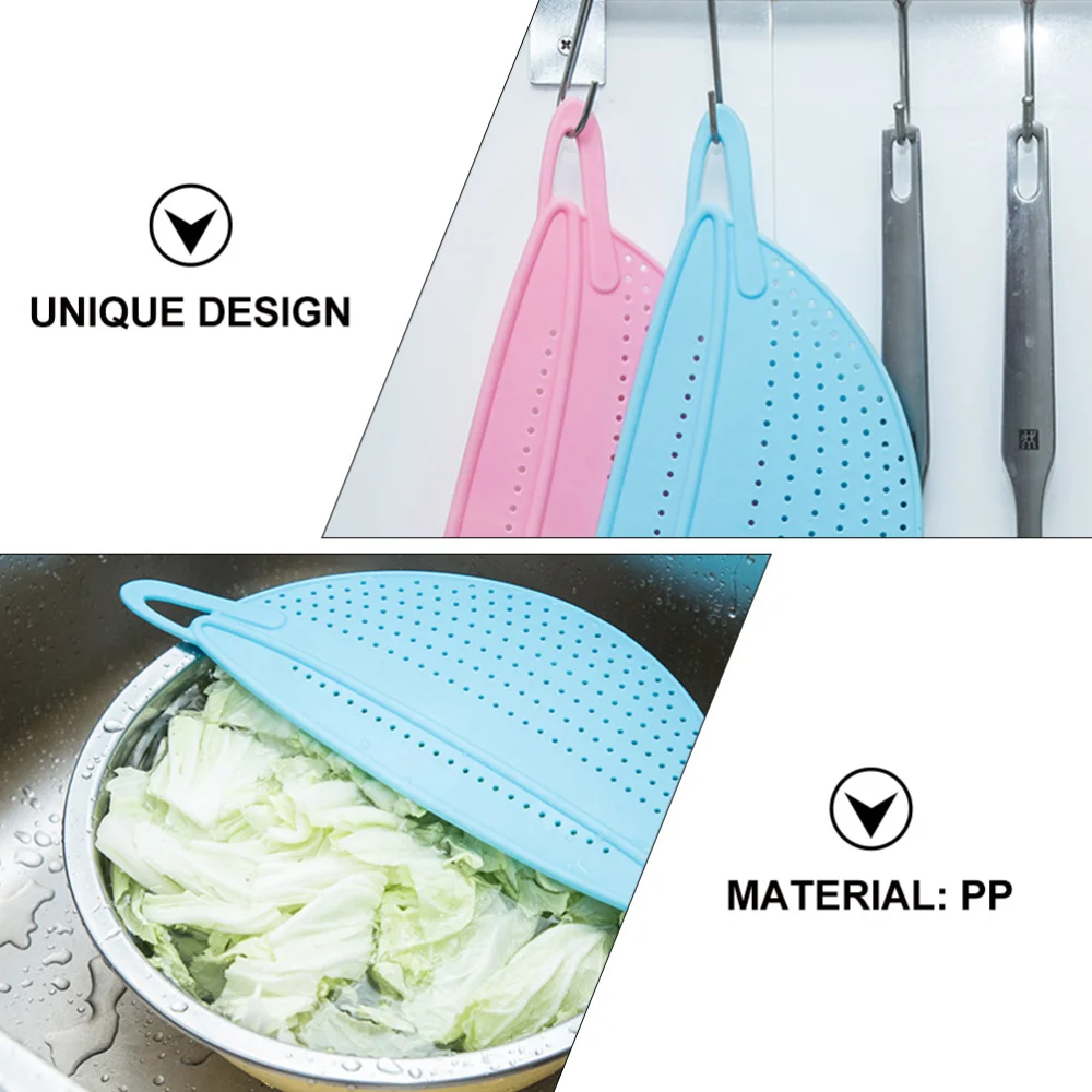 

3Pcs Pot Strainer Vegetable Wash Colander Household Water Draining Baffle