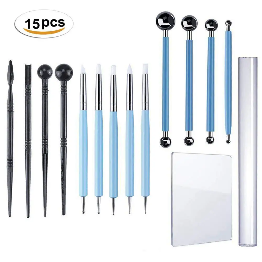 15 шт. шаровой стилус мягкая глина инструменты для гончарного дела комплект