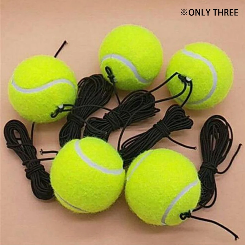 

3 PCS Sports Tennis Ball with String Tennis Junior Single Rubber Band Rope Tennis Training Supplies with Line Tennis
